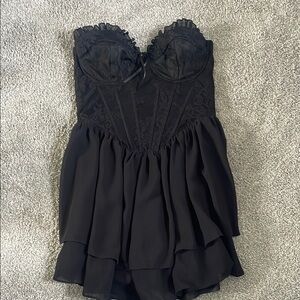 Elegant Black Strapless Dress